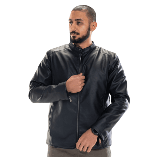 Black Streamline Leather Jacket
