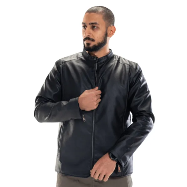 Black Streamline Leather Jacket